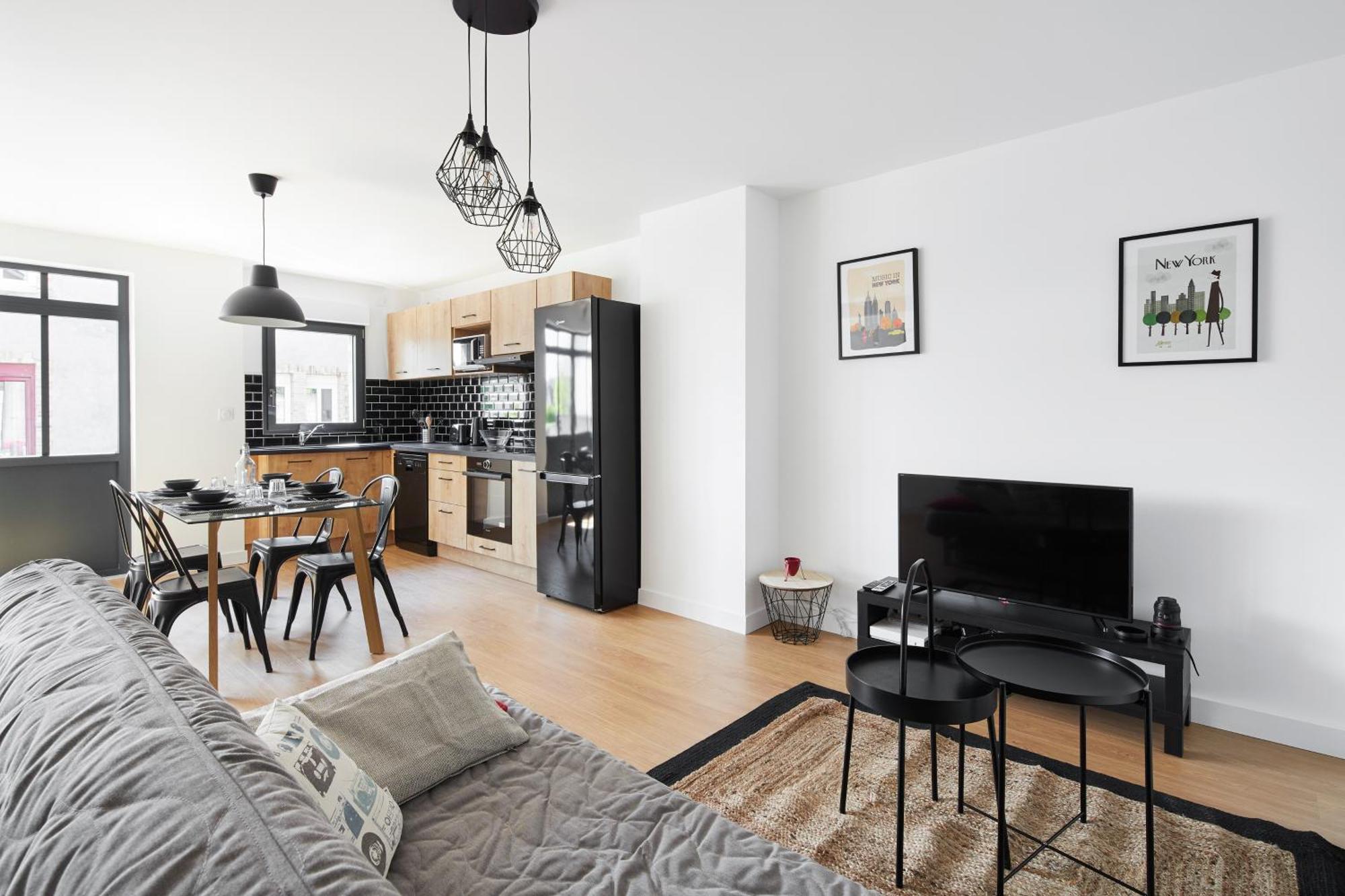 Апартаменты New-York New-York : Fibre Wifi/Linge/Parking Шатобриан Экстерьер фото